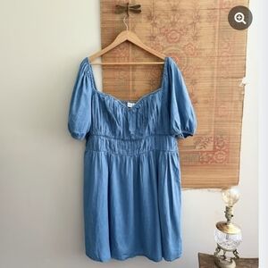 GAP Blue Puff Sleeve Dress